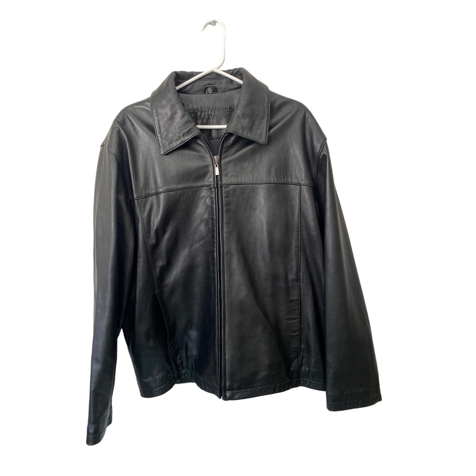 Riley Olmes Mens Leather Jacket Size Xl